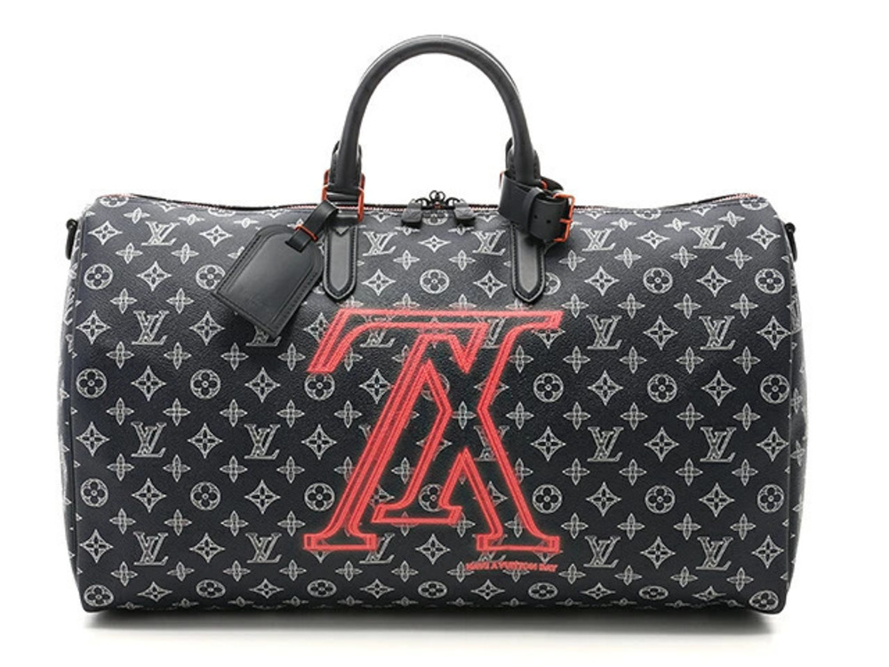 LOUIS VUITTON Bag Boston Keepall Bandouliere Monogram Ink